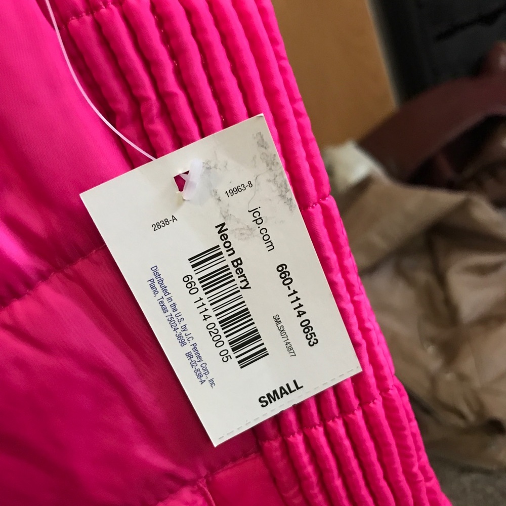 Pink Zip Up Puffy Vest